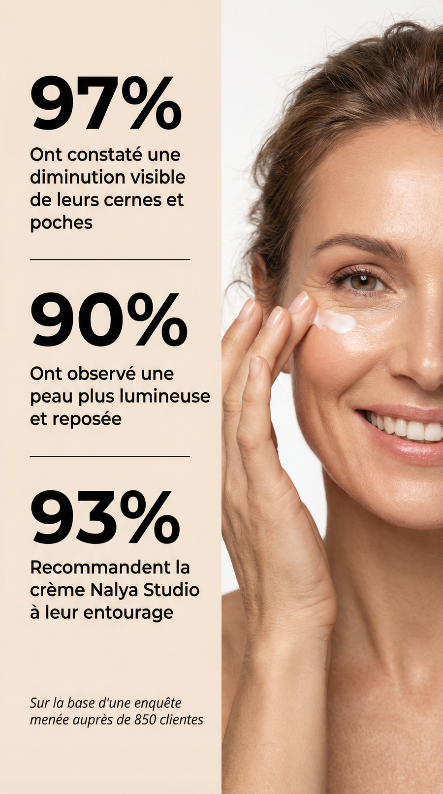 Crème Nalya Studio — Crème contour des yeux correctrice de tâches brunes enrichie en calcium